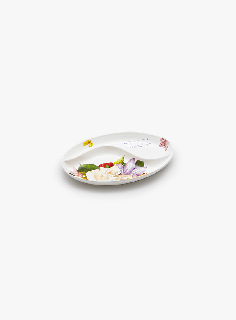 2 compartment plate